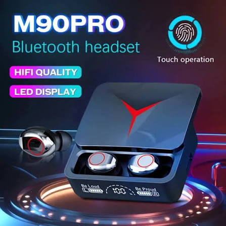 M90 Pro TWS Earbuds - HiFi Quality LED Display