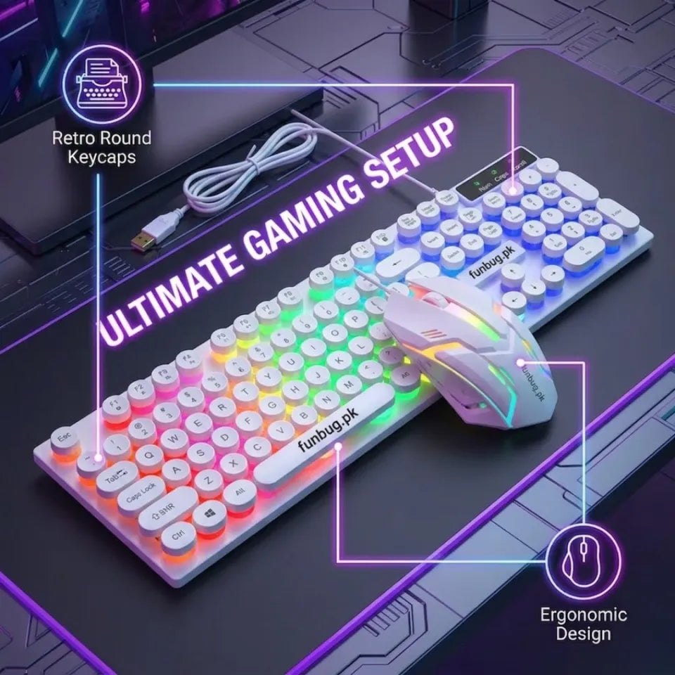 Ultimate Gaming Setup RGB Keyboard and Mouse Combo