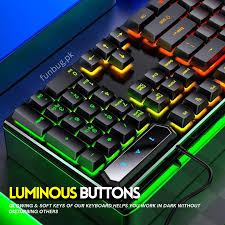 RGB Gaming Keyboard Luminous Buttons