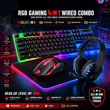 4-in-1 RGB Gaming Combo Overall Cool RGB Style