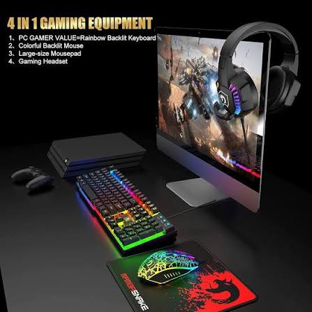 GAMDIAS RGB Gaming 5-in-1 Wired Combo