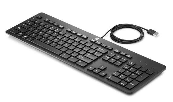 HP Slim USB Wired Keyboard with Silicone Cover