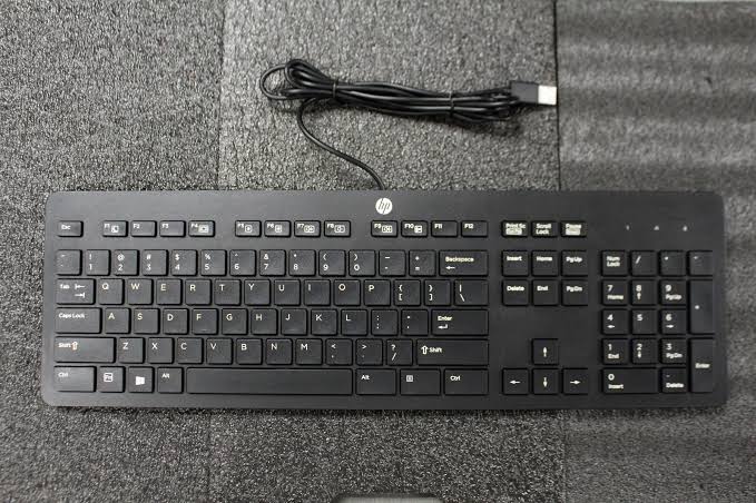 HP Slim USB Wired Full-Size Keyboard with Cable
