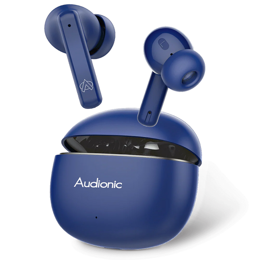 Audionic Airbuds Blue Charging Case Open View